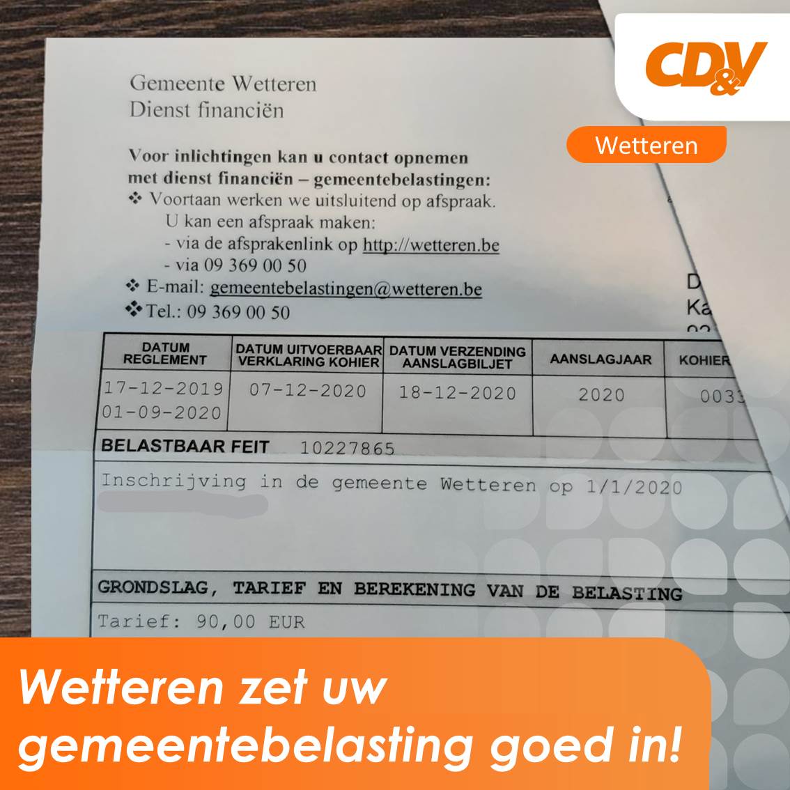 Wetteren zet uw gemeentebelasting goed in!